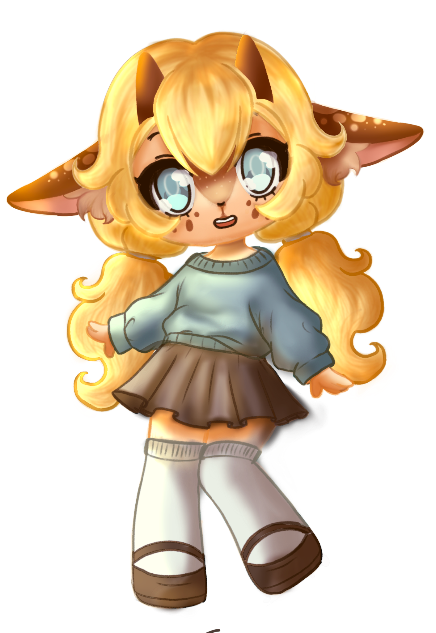 Chibi sheep character commission